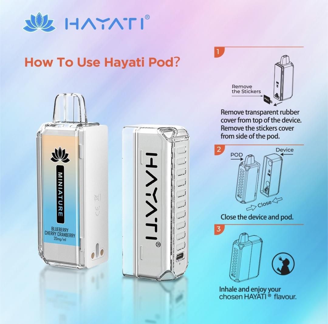 Hayati Mini Hayati Miniature 600 Flavour PODs: Disposable Pods