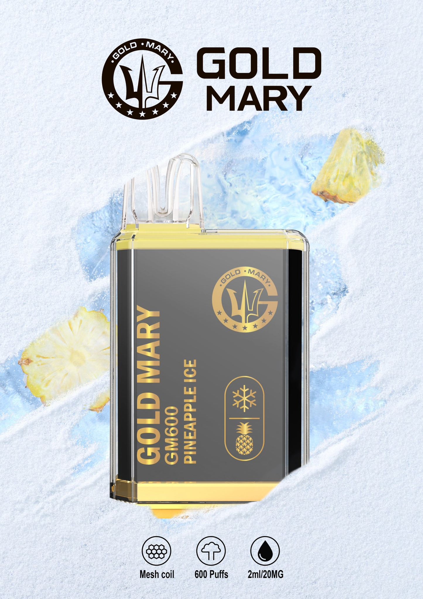 Gold Mary GM 600 2 ml/mg | Mesh Coil | Disposable Vape - vapeswholesale