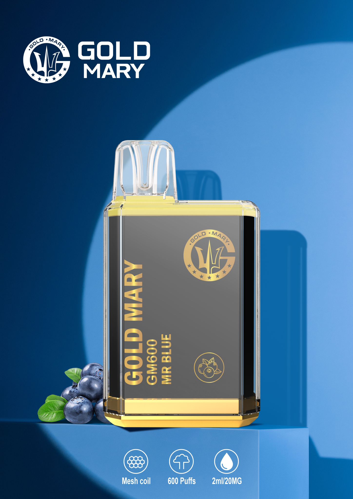 Gold Mary GM 600 2 ml/mg | Mesh Coil | Disposable Vape - vapeswholesale