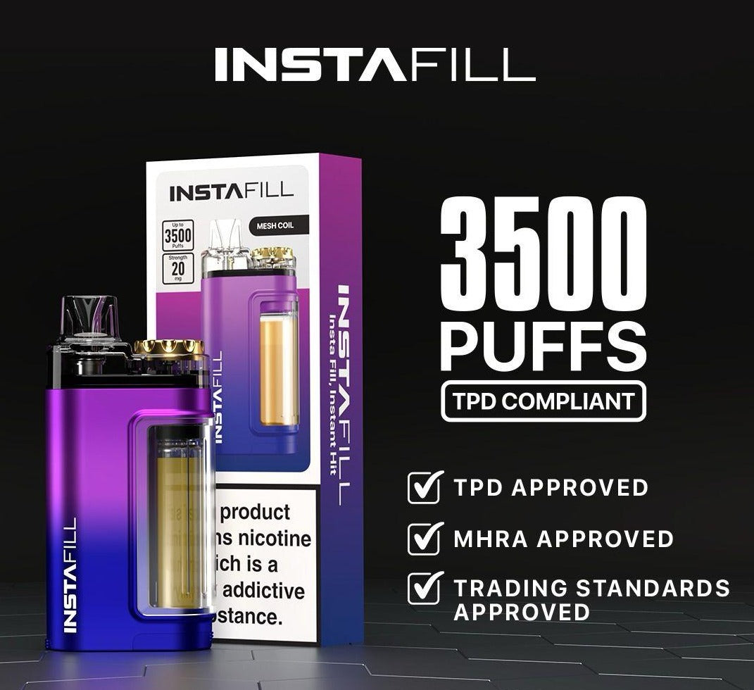 INSTAFILL 3500 - UK's FIRST TPD COMPLIANT 3500 PUFFS VAPE | Best Price | UK - vapeswholesale