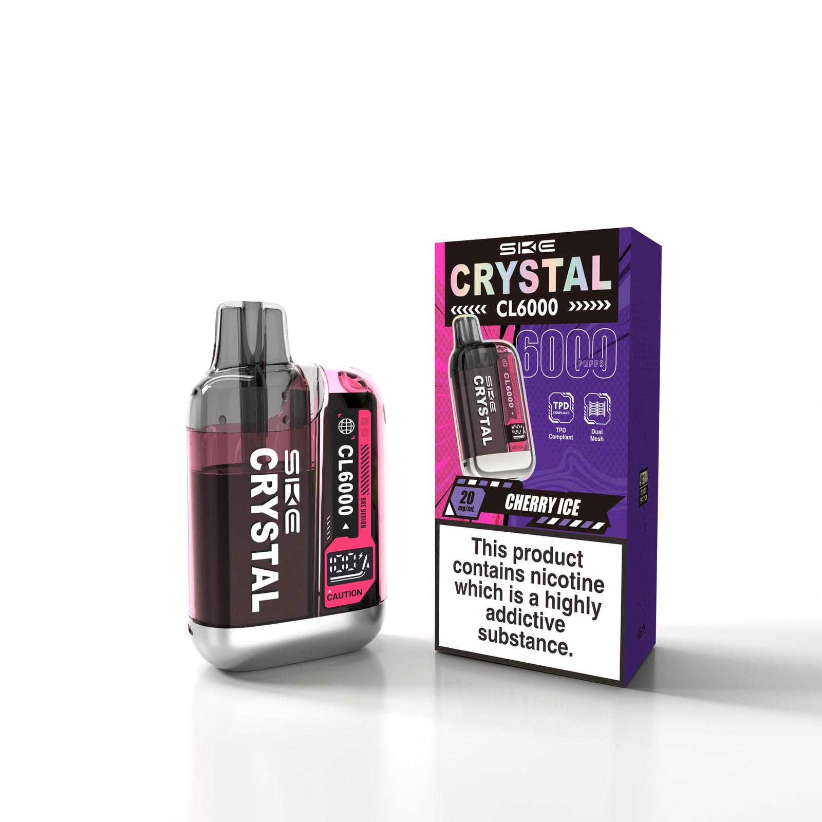 SKE Crystal CL6000 Disposable Vape | 6000 Puffs | Best Price UK - vapeswholesale