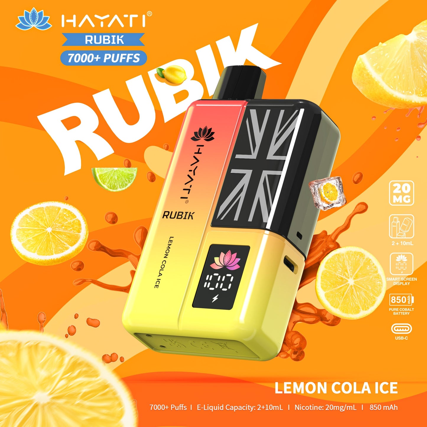 Hayati Rubik 7000 Puffs Disposable Vape| Best Price | UK | Vapes Wholesale