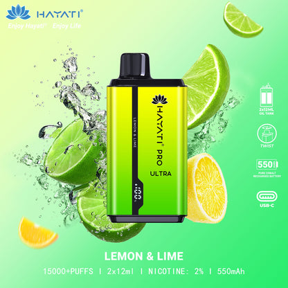 Hayati PRO Ultra 15000 Puffs Disposable 1 x 10 - vapeswholesale