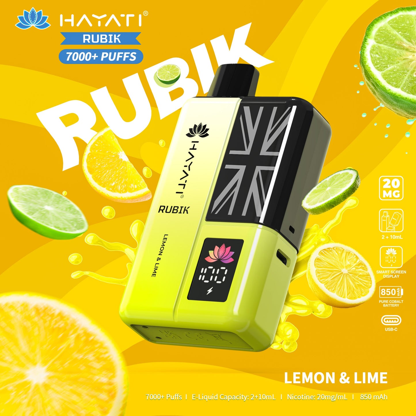 Hayati Rubik 7000 Puffs Disposable Vape| Best Price | UK | Vapes Wholesale