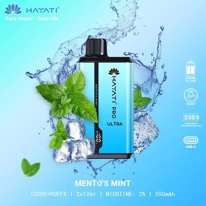 Hayati PRO Ultra 15000 Puffs Disposable 1 x 10 - vapeswholesale