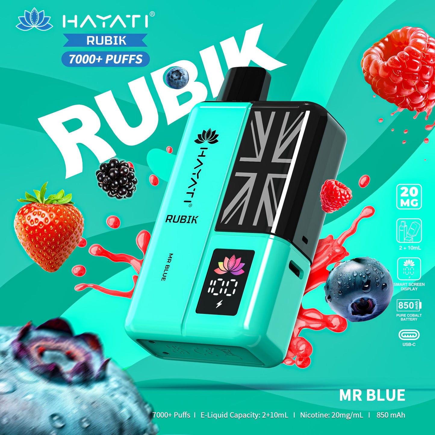 Hayati Rubik 7000 Puffs Disposable Vape| Best Price | UK | Vapes Wholesale