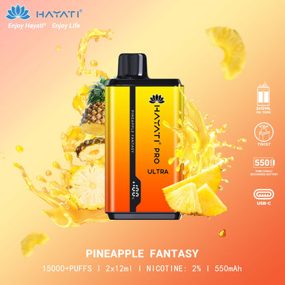 Hayati PRO Ultra 15000 Puffs Disposable 1 x 10 - vapeswholesale