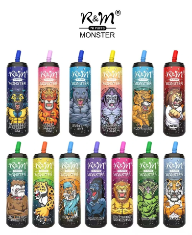 R & M Monster Vape Disposable Kit 7000 Puffs 15ml 1 x 10 - vapeswholesale