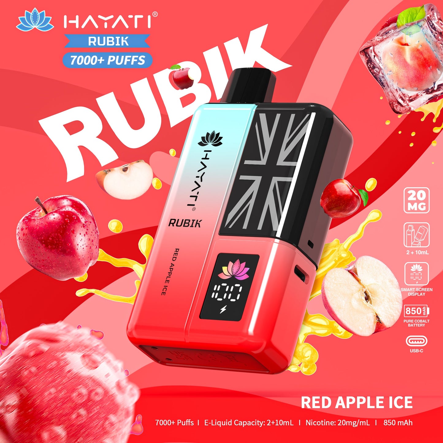 Hayati Rubik 7000 Puffs Disposable Vape| Best Price | UK | Vapes Wholesale