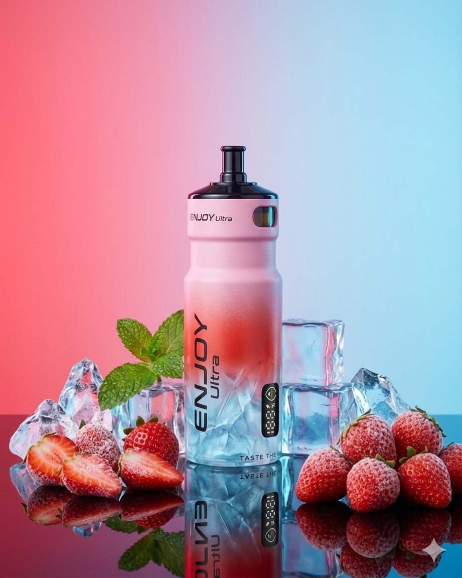 Enjoy Ultra Refillable Vape Kit 9000 Puffs 20mg - Strawberry Ice