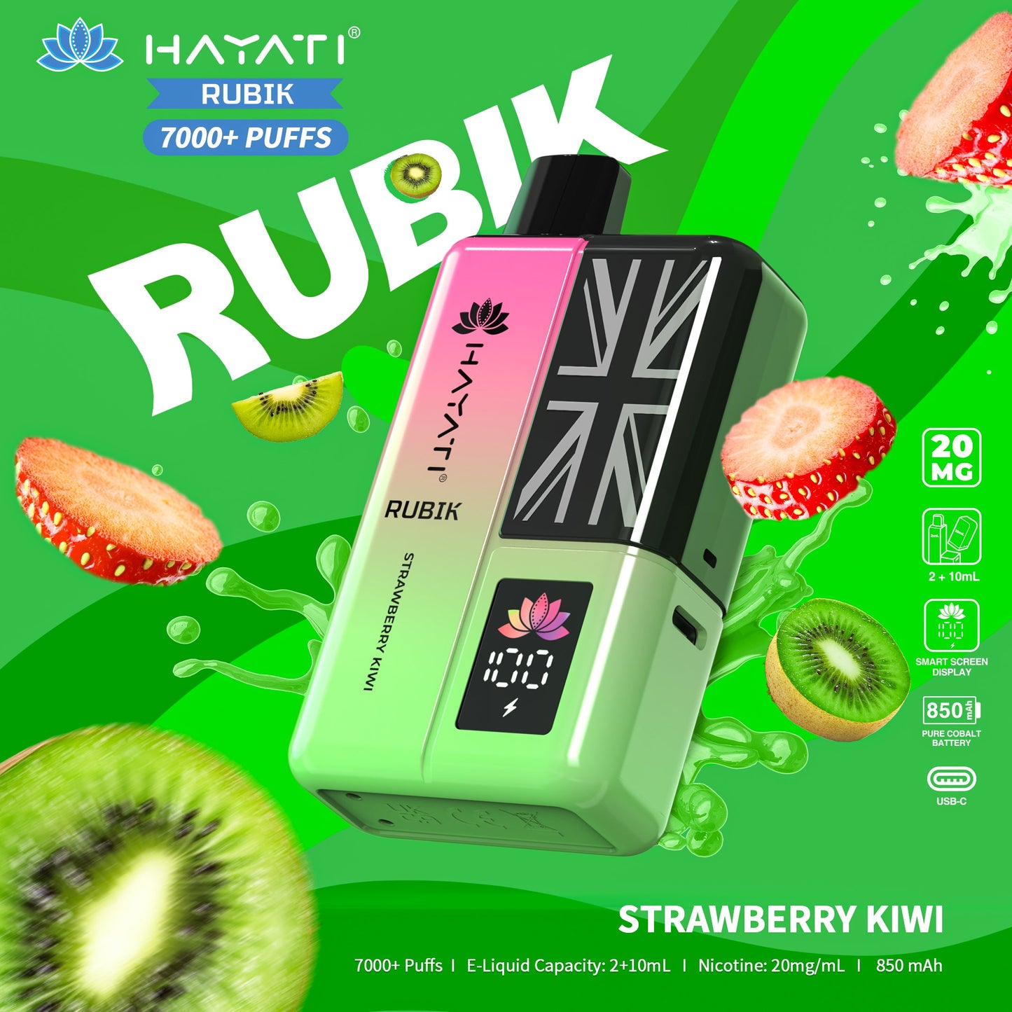 Hayati Rubik 7000 Puffs Disposable Vape| Best Price | UK | Vapes Wholesale