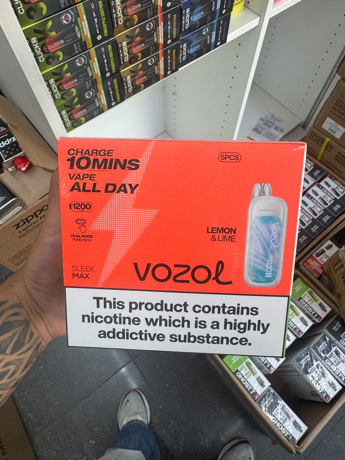VOZOL Sleek Max product packaging view