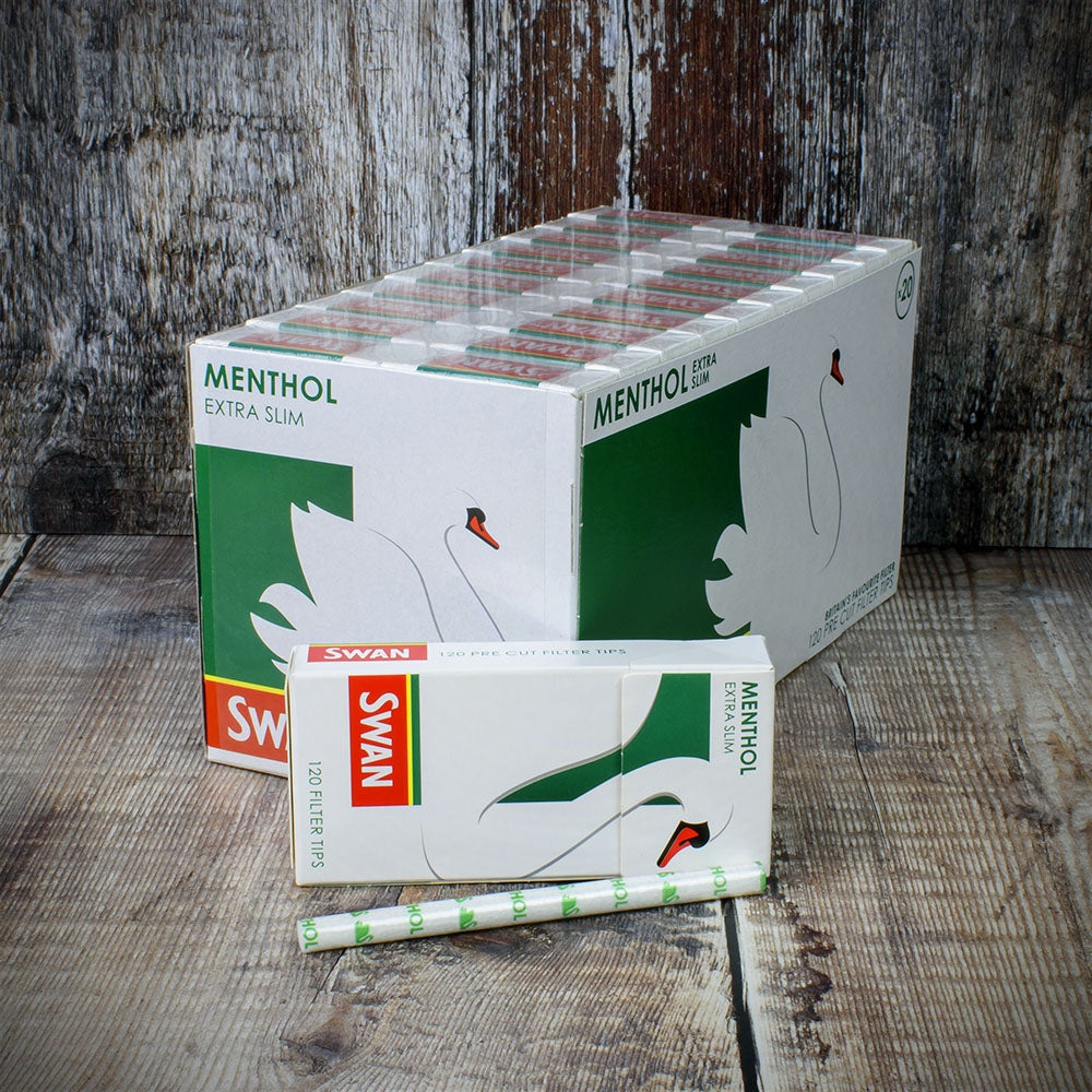 Swan Menthol Extra Slim Filter Tips | Box of 20