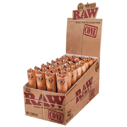RAW Classic Cones | 1 1/4 | Box of 32 | 6pk