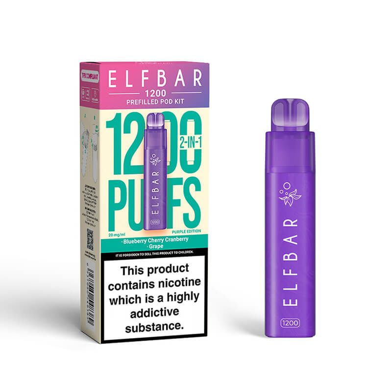 Elf Bar 1200 2in1 Prefilled Pod Vape Kit | Best Price UK | 1 x 5 Pcs - vapeswholesale