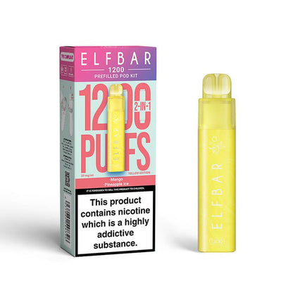 Elf Bar 1200 2in1 Prefilled Pod Vape Kit | Best Price UK | 1 x 5 Pcs