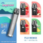 Hayati Remix 2400 vape device and pods in fruity flavors like strawberry raspberry ice, sour apple knockout, raspberry cola, and pina colada, TPD compliant, available at UK's leading vape store vapeswholesale.