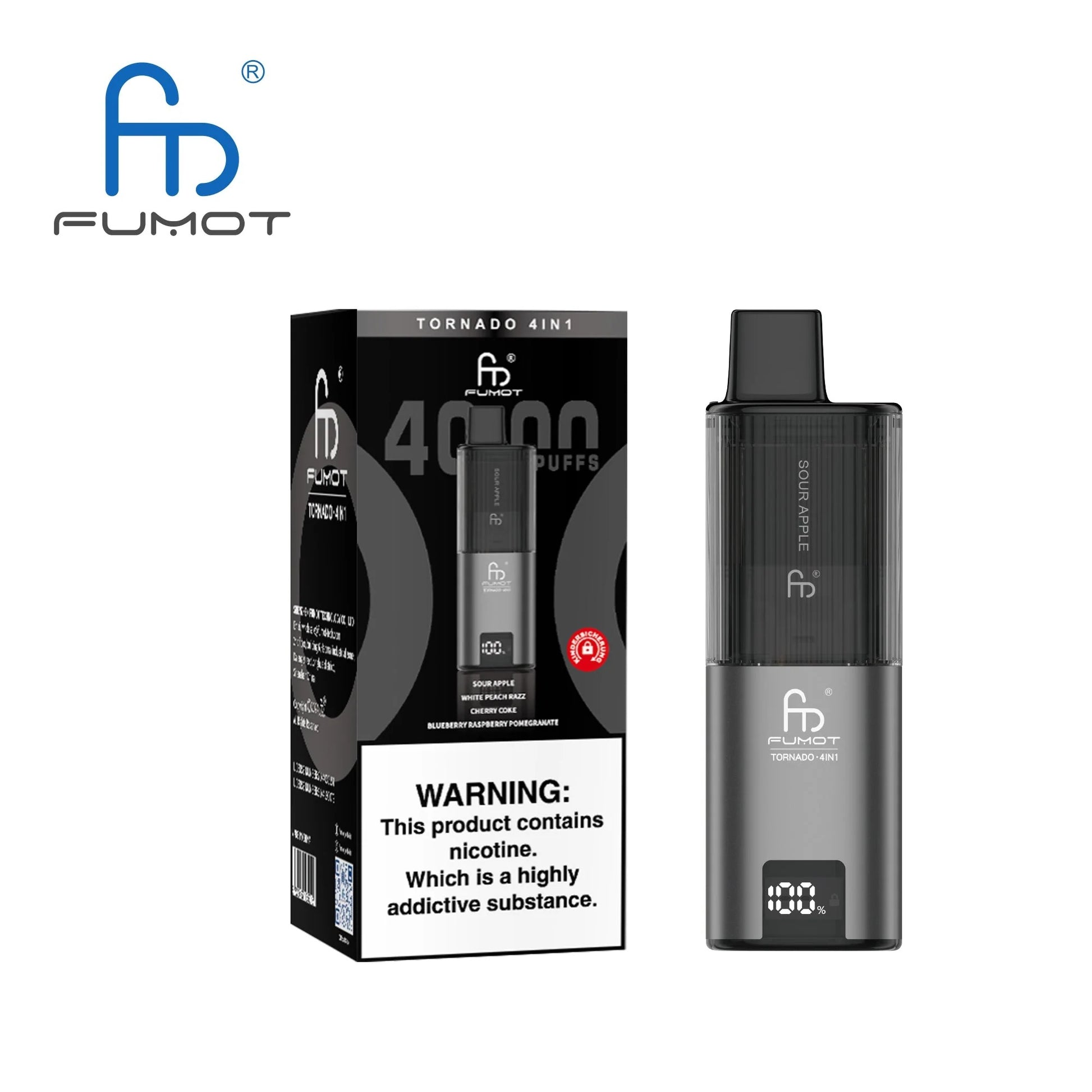 Fumot Tornado 4 in 1 Disposable Vape – 4 Flavors, 4000 Puffs in One Device - vapeswholesale