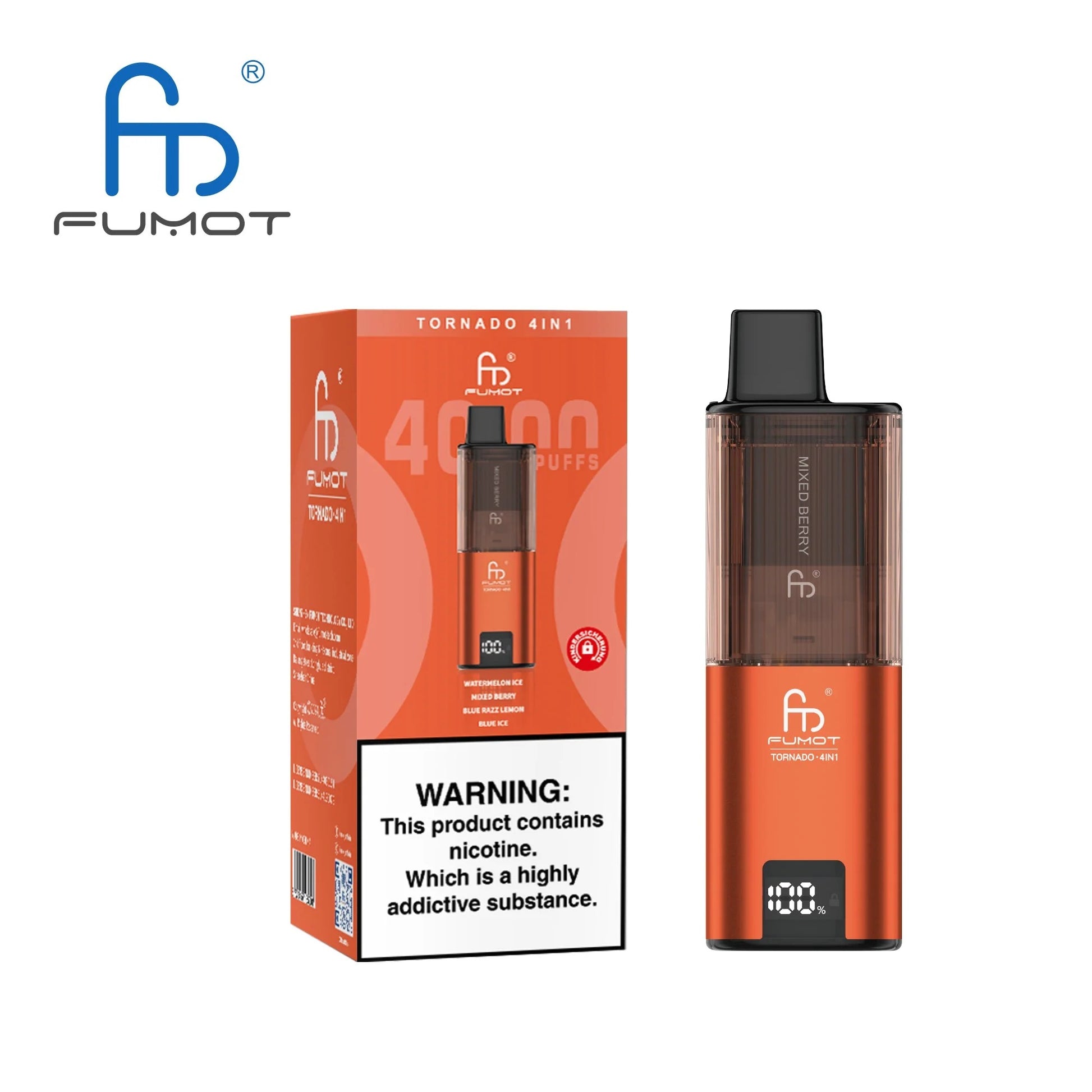 Fumot Tornado 4 in 1 Disposable Vape – 4 Flavors, 4000 Puffs in One Device - vapeswholesale