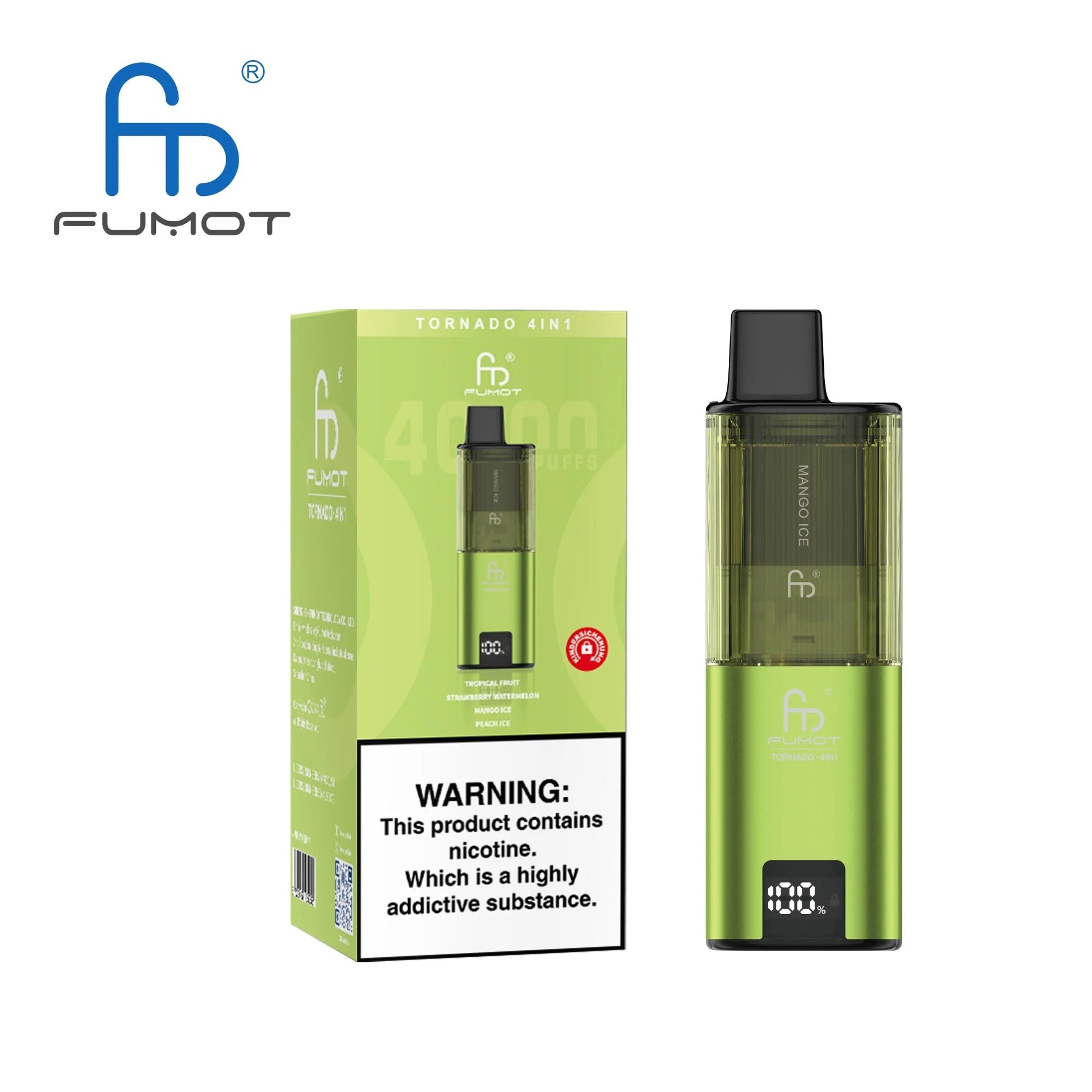 Fumot Tornado 4 in 1 Disposable Vape – 4 Flavors, 4000 Puffs in One Device - vapeswholesale