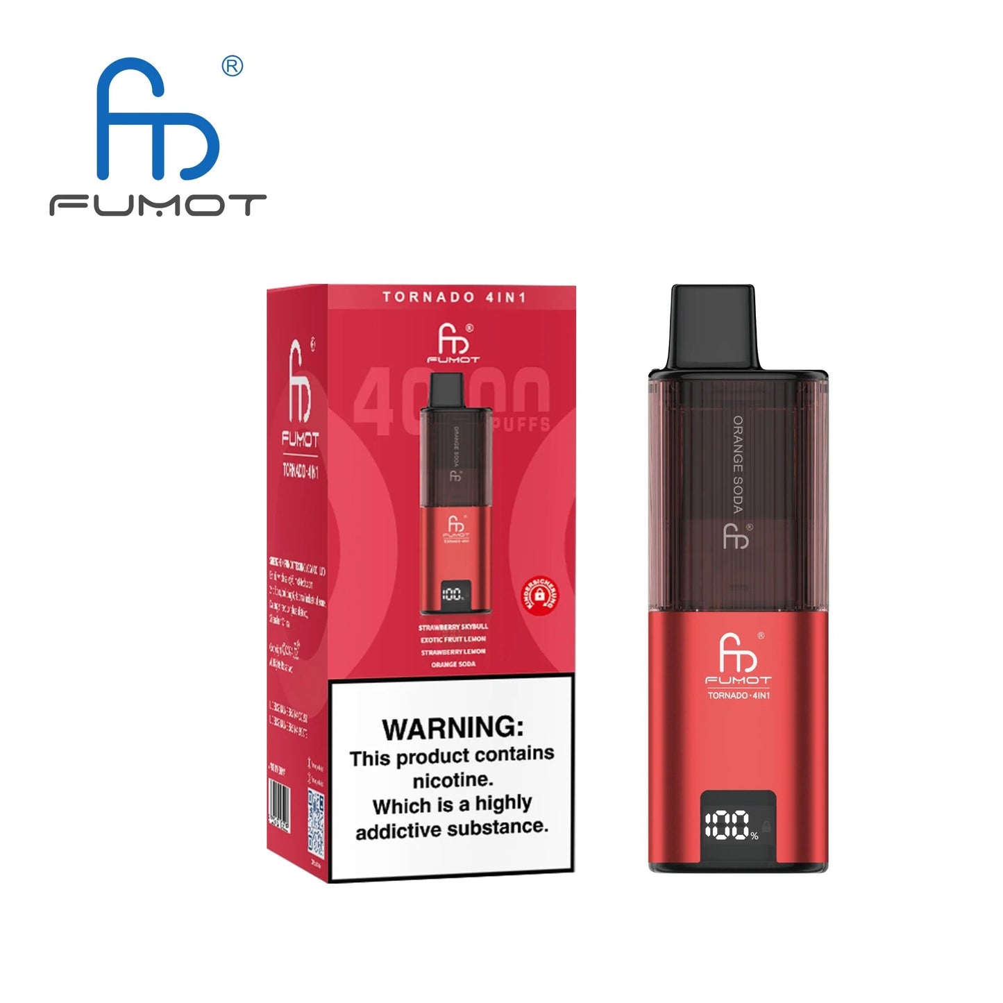 Fumot Tornado 4 in 1 Disposable Vape – 4 Flavors, 4000 Puffs in One Device - vapeswholesale