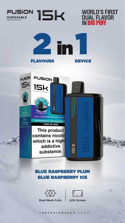 2 IN 1 FUSION 15K PUFFS DISPOSABLE VAPE POD KIT | Best Device | Best Price | UK - vapeswholesale