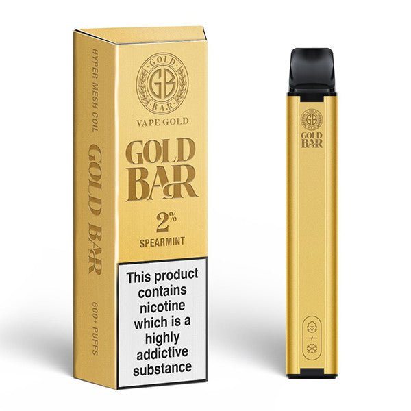 Gold Bar 600 Disposable Vape Pod Puff Pen Device - vapeswholesale