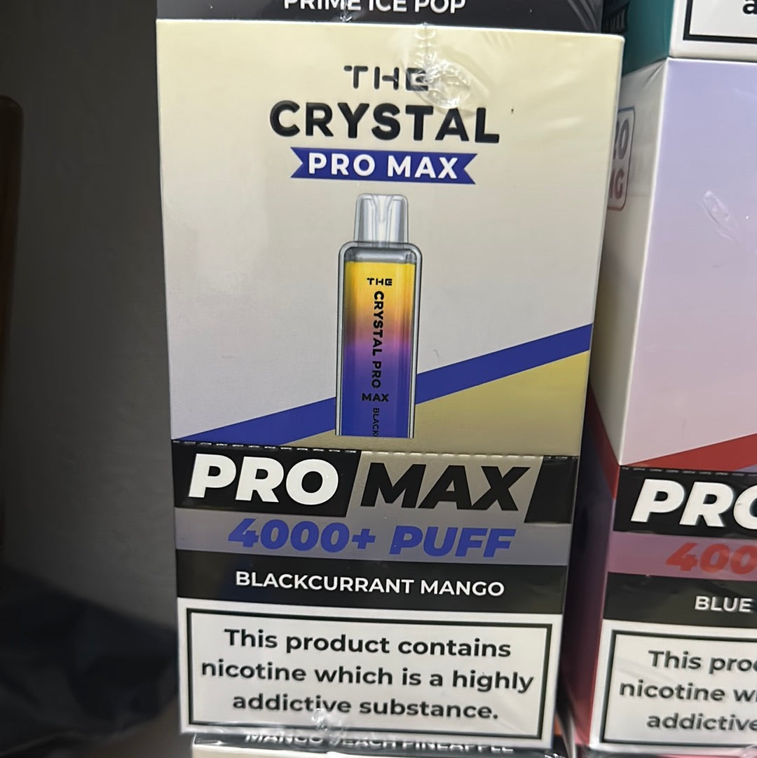 Crystal Pro Max 4000+ Puffs CoBrand with Hayati 20mg LongLasting Flavor, Ergonomic Design Crystal Pro Max 4000+ Puffs CoBrand with Hayati 20mg LongLasting Flavor, Ergonomic Design