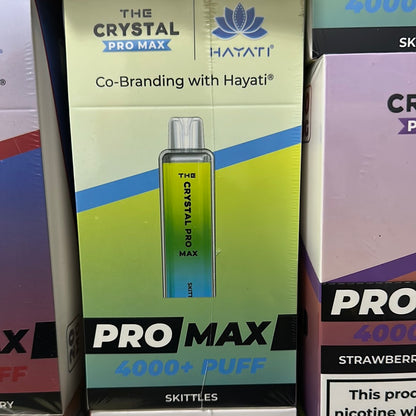 The Crystal Pro Max (HAYATI)4000+ Puffs Co-Brand with Hayati 20mg - vapeswholesale