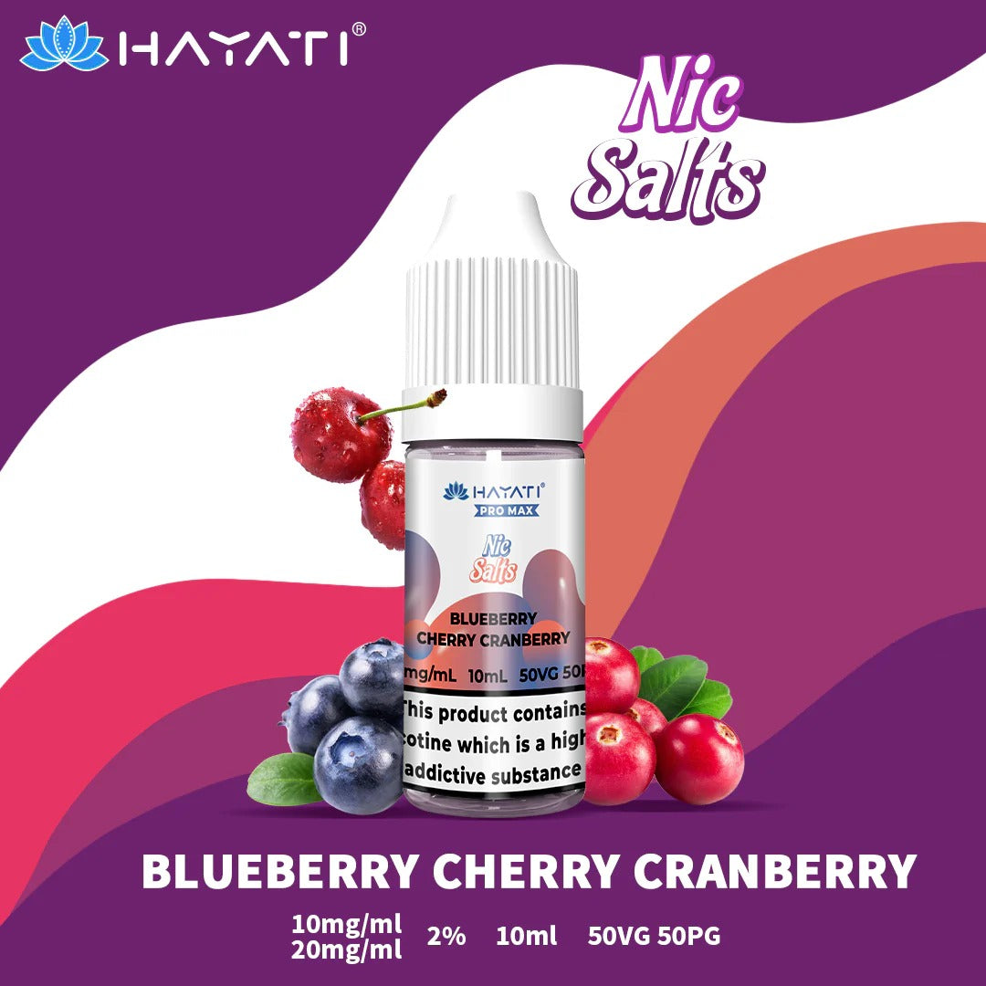 Hayati Nic Salts Blueberry Cherry Cranberry e-liquid