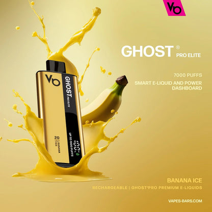 Ghost Pro Elite vape device with banana ice flavor