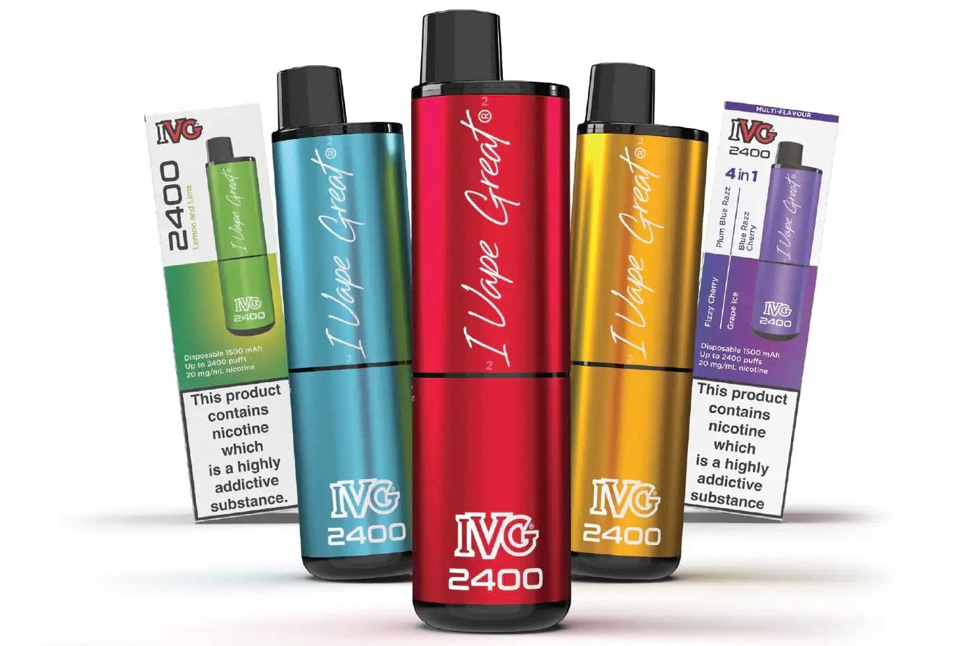 IVG 2400 Disposable 4 in 1 Disposable Vape | Best Prices | UK - vapeswholesale