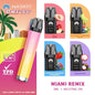 HAYATI REMIX 2400 vape device and pods with Miami Remix flavors, UK vape store product.