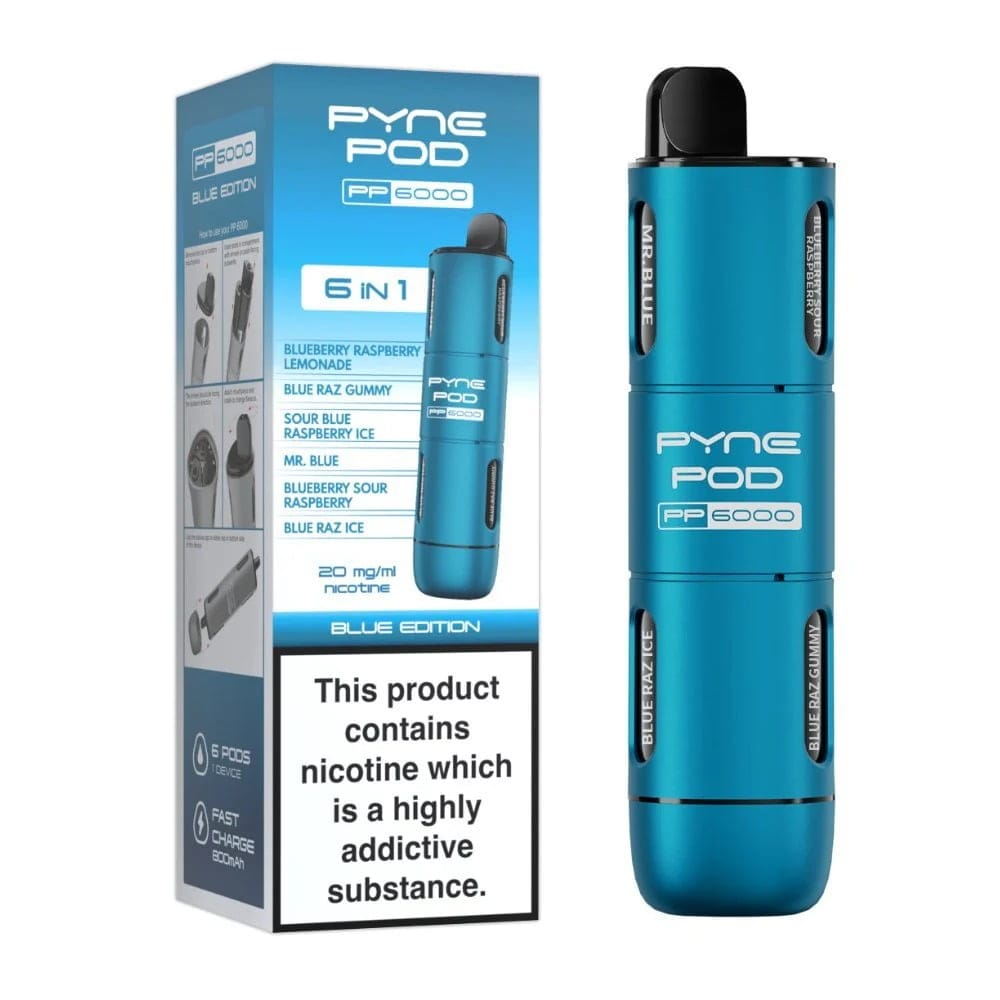 PYNE POD PP6000 6IN1 DISPOSABLE VAPE| Best Price | UK | Vapes Wholesale