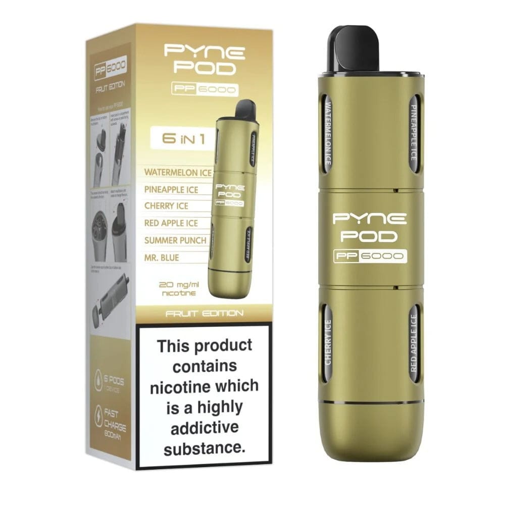 PYNE POD PP6000 6IN1 DISPOSABLE VAPE| Best Price | UK | Vapes Wholesale