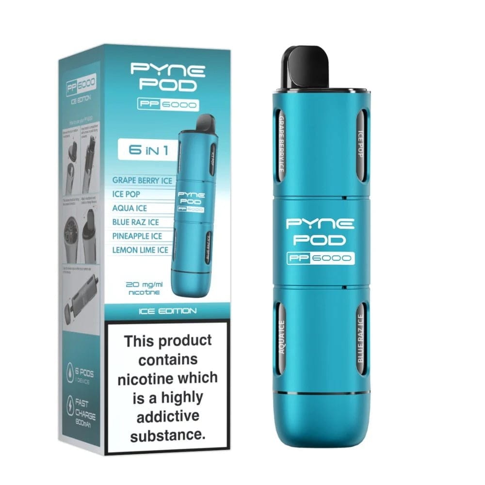 PYNE POD PP6000 6IN1 DISPOSABLE VAPE| Best Price | UK | Vapes Wholesale