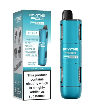 PYNE POD PP6000 6IN1 DISPOSABLE VAPE| Best Price | UK | Vapes Wholesale