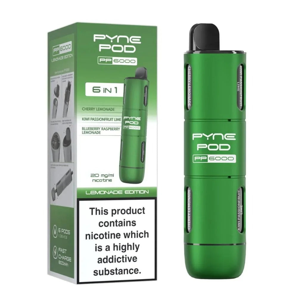 PYNE POD PP6000 6IN1 DISPOSABLE VAPE| Best Price | UK | Vapes Wholesale