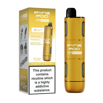 PYNE POD PP6000 6IN1 DISPOSABLE VAPE| Best Price | UK | Vapes Wholesale