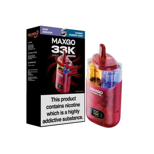 RELX MAXGO Combo 33 | 33k | Best Price | UK | Grape Bubblegum / Blueberry Cherry Cranberry