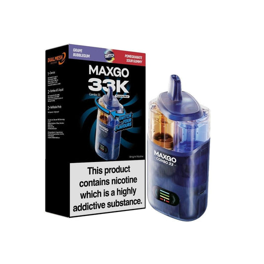 RELX MAXGO Combo 33 | 33k | Best Price | UK | Grape Bubblegum / Pomegranate Sour Gummy