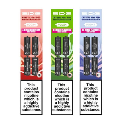 Ske Crystal 4 in 1 Pre Filled Replacement Pods | Best Price | UK | Vapes Wholesale - vapeswholesale