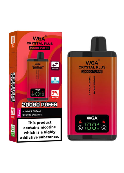 WGA Crystal Plus 20000 Puffs Disposable Vape | Best Price | UK | Vapes Wholesale - vapeswholesale