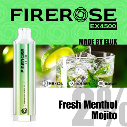 Elux Firerose EX4500 Disposable Vape Elux Tech *NEW* - vapeswholesale