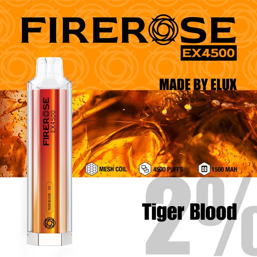 Elux Firerose EX4500 Disposable Vape Elux Tech *NEW* - vapeswholesale