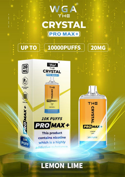 Crystal Pro Max Plus by WGA  Disposable Vape Box - vapeswholesale