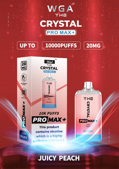 Crystal Pro Max Plus by WGA  Disposable Vape Box - vapeswholesale