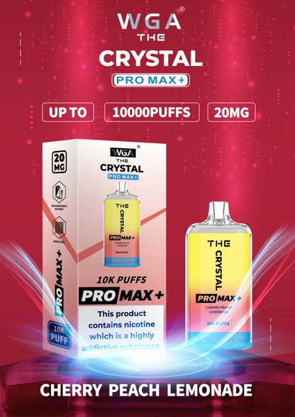 Crystal Pro Max Plus by WGA  Disposable Vape Box - vapeswholesale