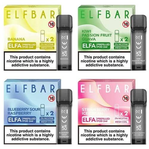 Box of 10 Elf Bar Elfa Pre-Filled Pods - vapeswholesale