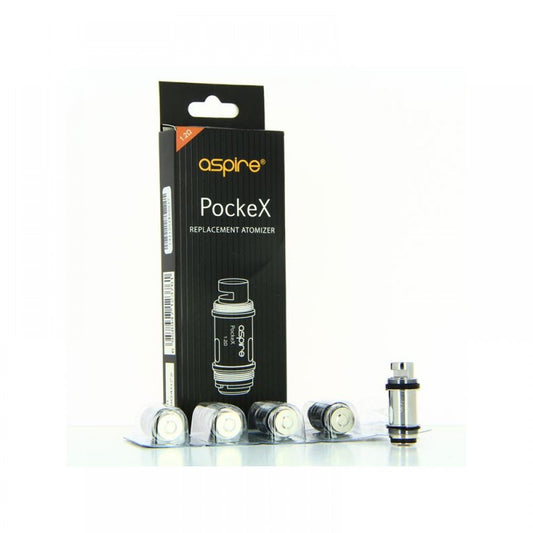 Box OF 5 ASPIRE POCKEX COILS Genuine Replacement 0.6 Ohm Coil Heads - vapeswholesale